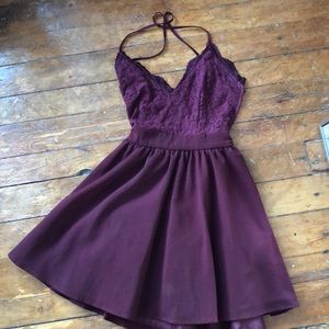 Maroon party dress